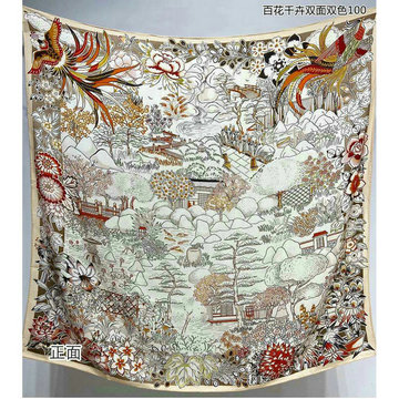 エルメス HERMES AN-WJHE24036  2024年最新入荷 リバーシブル スクエアマフラー ストール カシミヤ
