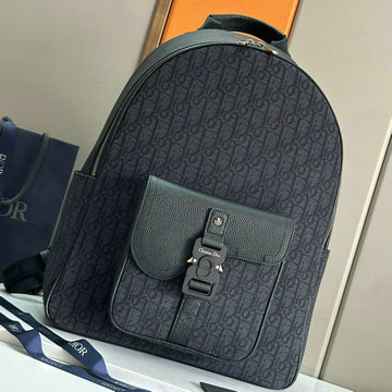 クリスチャンディオール CHRISTIAN DIOR 99-CD1179BQK 2024年最新入荷 サドル ジップ バックパック メンズ リュックサック オブリーク ジャカード