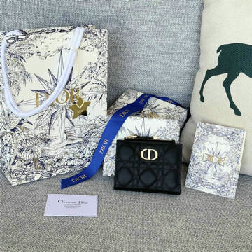 商品名称：クリスチャンディオール CHRISTIAN DIOR 99-CD5173BK 2024年最新入荷 ディオール カロ Dahlia ウォレット 二つ折り短財布 カナージュ カーフスキン