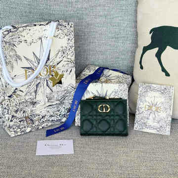 クリスチャンディオール CHRISTIAN DIOR 99-CD5173MG 2024年最新入荷 ディオール カロ Dahlia ウォレット 二つ折り短財布 カナージュ カーフスキン