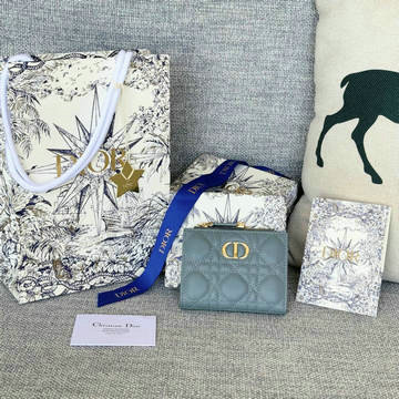 クリスチャンディオール CHRISTIAN DIOR 99-CD5173QH 2024年最新入荷 ディオール カロ Dahlia ウォレット 二つ折り短財布 カナージュ カーフスキン