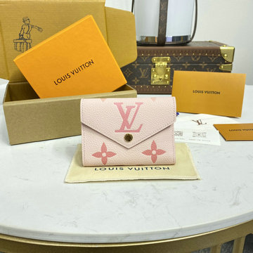 ルイヴィトン LOUISVUITTON 057-M80968F 2024年最新入荷 ポルトフォイユ ヴィクトリーヌ 三つ折り財布 カード入れ モノグラム アンプラント レザー