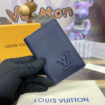 商品名称：ルイヴィトン LOUISVUITTON 057-M81730 2024年最新入荷 オーガナイザー ドゥ ポッシュ 二つ折り カードケース パスケース アエログラム レザー マリーヌ
