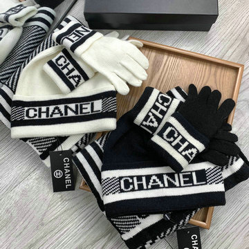 商品名称：シャネル CHANEL AN-MTCH24002 2024年最新入荷 ニット帽 手袋 マフラー 3点セット 男女兼用