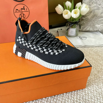 エルメス HERMES 99-HEJ24001KKK  2024年秋冬最新入荷 スニーカー レースアップシューズ スポーツシューズ 男女兼用
