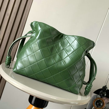 ロエベ LOEWE 99-LE9005PQBK  2024年最新入荷 フラメンコ ショルダーバッグ ドローストリングバッグ レディース レザー