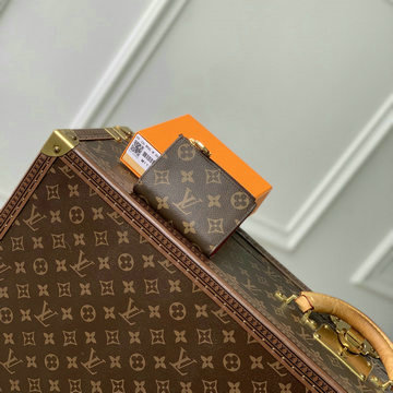 ルイヴィトン LOUISVUITTON 99-M11380 2024年最新入荷 ポルトフォイユ リサ 二つ折り短財布 コインケース モノグラムキャンパス グレナード