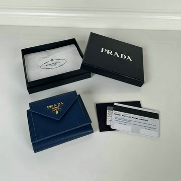 プラダ PRADA 99-PD1MH021ZJL 2024年最新入荷 三つ折り短財布 ショートウォレット 札入れ コインケース レザー