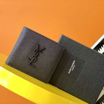 イヴサンローラン Saint laurent YSL 99-YSL453276QKBK  2024年最新入荷 二つ折り短財布 ショートウォレット 札入れ カード入れ レザー