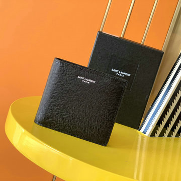 イヴサンローラン Saint laurent YSL 2024年最新入荷 二つ折り短財布 ショートウォレット 札入れ カード入れ レザー