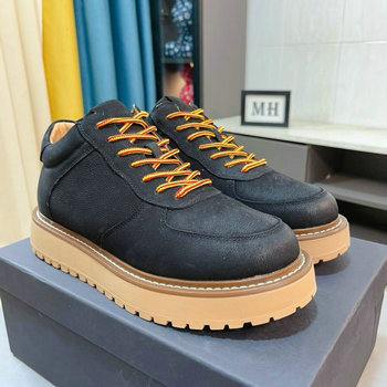 UGG MS-UGGJ24001K 2024年秋冬最新入荷 スノーブーツ レザー アンクル ブーツ レースアップシューズ
