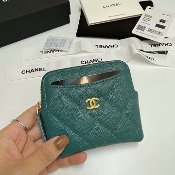 シャネル CHANEL 99-CH2061QJMG  2024年最新入荷 ジップウォレット ファスナー短財布 コインケース グレインド カーフスキン