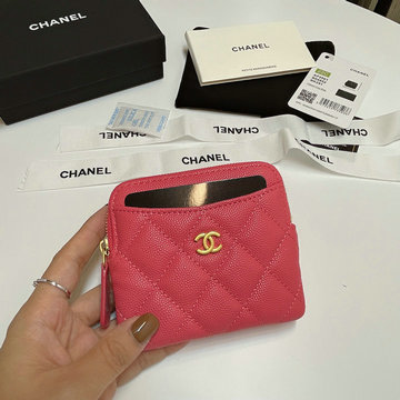 シャネル CHANEL 99-CH2061QJMH  2024年最新入荷 ジップウォレット ファスナー短財布 コインケース グレインド カーフスキン