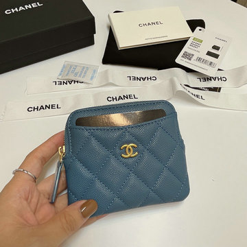 シャネル CHANEL 99-CH2061QJNL  2024年最新入荷 ジップウォレット ファスナー短財布 コインケース グレインド カーフスキン