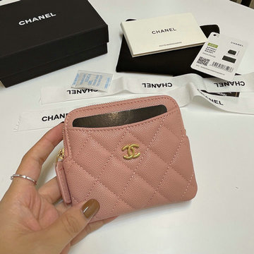 シャネル CHANEL 99-CH2061QJQF 2024年最新入荷 ジップウォレット ファスナー短財布 コインケース グレインド カーフスキン