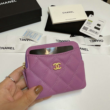 シャネル CHANEL 99-CH2061QJZS  2024年最新入荷 ジップウォレット ファスナー短財布 コインケース グレインド カーフスキン