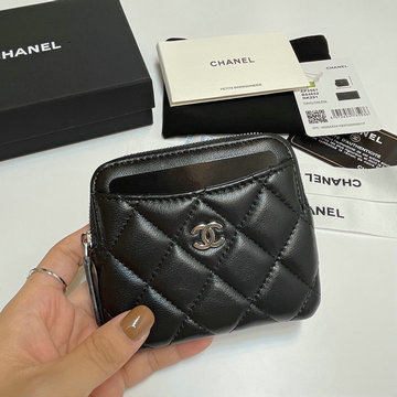 シャネル CHANEL 99-CH2061YYBK 2024年最新入荷 ジップウォレット ファスナー短財布 コインケース ラムスキン