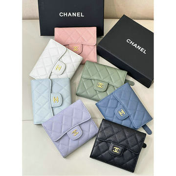 シャネル CHANEL 99-CH82288QHJ  2024年最新入荷 フラップウォレット ショートウォレット 三つ折り短財布 レディース