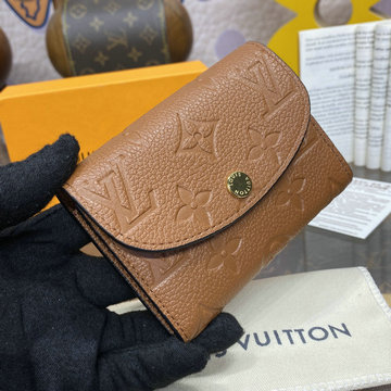 ルイヴィトン LOUISVUITTON 057-M11989 2024年最新入荷 ポルトモネ ロザリ 小銭入れ コインケース フラップウォレット 短財布 モノグラム アンプラント レザー