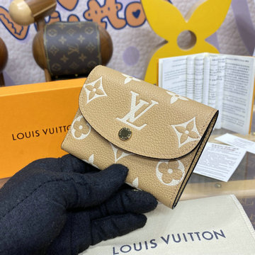 ルイヴィトン LOUISVUITTON  057-M11989T 2024年最新入荷 ポルトモネ ロザリ 小銭入れ コインケース フラップウォレット 短財布 モノグラム アンプラント レザー