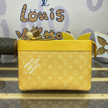 商品名称：ルイヴィトン LOUISVUITTON 057-M12665Y 2024年最新入荷 ポシェット ヴォワヤージュ スープル ポーチ 手持ちかばん クラッチバッグ メンズ モノグラム
