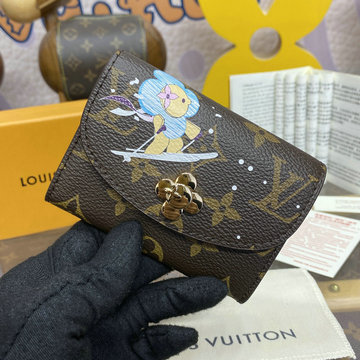 ルイヴィトン LOUISVUITTON 057-M12239  2024年最新入荷 ポルトモネ ロザリ 小銭入れ コインケース フラップウォレット 短財布 モノグラム キャンバス