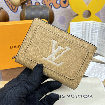 ルイヴィトン LOUISVUITTON 057-M82370Y 2024年最新入荷 二つ折り短財布 ショートウォレット バイカラー モノグラム アンプラント レザー