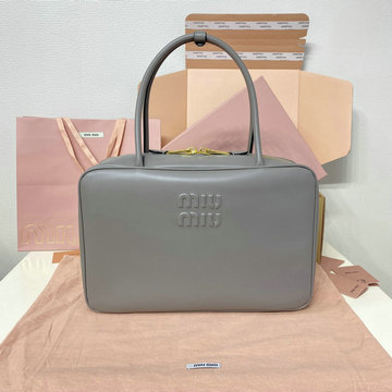 ミュウミュウ MIUMIU 057-MM5BB117BHS 2024年最新入荷 トートバッグ トップハンドルバッグ ハンドバッグ ボウリングバッグ レディース