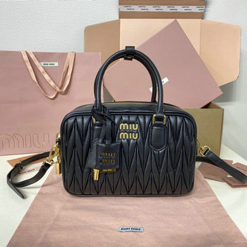 ミュウミュウ MIUMIU 057-MM5BB124BBK 2024年最新入荷 アルカディ トートバッグ スモール ハンドバッグ 2way ショルダーバッグ レディース