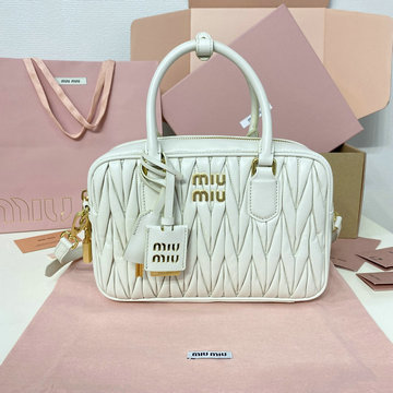 ミュウミュウ MIUMIU 057-MM5BB124BBS 2024年最新入荷 アルカディ トートバッグ スモール ハンドバッグ 2way ショルダーバッグ レディース
