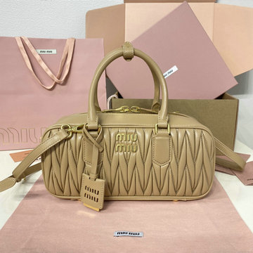 ミュウミュウ MIUMIU 057-MM5BB148BXS  2024年最新入荷 アルカディ トップハンドルバッグ トートバッグ ハンドバッグ 2way ショルダーバッグ レディース