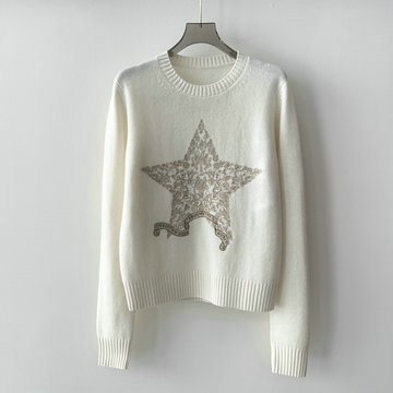 商品名称：クリスチャンディオール CHRISTIAN DIOR XG-MYCD24027 2024年秋冬最新入荷 クルーネックニット ロングスリーブセーター アラウンド ザ ワールド カシミヤ