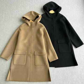 商品名称：マックスマーラ MaxMara XG-WTMA24006 2024年秋冬最新入荷 フード付き ウール コート アウターコート ドロップスリーブ レディース