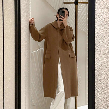 マックスマーラ MaxMara XG-WTMA24007  2024年秋冬最新入荷 フード付き ウール コート アウターコート ドロップスリーブ レディース