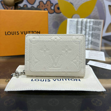 ルイヴィトン LOUISVUITTON 057-M12188B 2024年最新入荷 ポルトフォイユ クレア 二つ折り短財布 ショートウォレット 小銭入れ コインケース グレインレザー