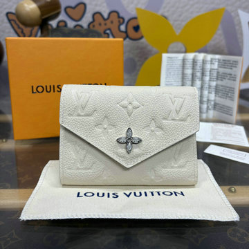 ルイヴィトン LOUISVUITTON 057-M12746B 2024年最新入荷 ポルトフォイユ ヴィクトリーヌ 三つ折り財布 カード入れ モノグラム アンプラント レザー