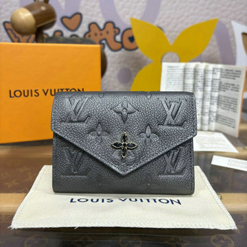 ルイヴィトン LOUISVUITTON 057-M12746K 2024年最新入荷 ポルトフォイユ ヴィクトリーヌ 三つ折り財布 カード入れ モノグラム アンプラント レザー