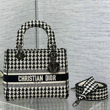 クリスチャンディオール CHRISTIAN DIOR 99-CD6605QNBK 2024年最新入荷 レディ ディオール トートバッグ 2way ショルダーバッグ 千鳥格 レディース
