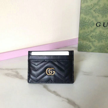 グッチ GUCCI 057-GG443127PBK 2024年最新作 ダブルG カードケース 名刺れ レザー 黒