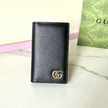商品名称：グッチ GUCCI 057-GG734944PBK  2024年最新作 二つ折り短財布 カードケース レザー 黒