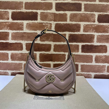 商品名称：グッチ GUCCI 057-GG770983PLF 2024年最新作 GGマーモント ハーフムーンシェイプ ミニバッグ ホーボーバッグ ショルダーバッグ チェーンポーチ トートバッグ