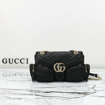 グッチ GUCCI 057-GG795228PBK 2024年最新入荷 GGマーモント チェーンポーチ ショルダーバッグ レディース レザー