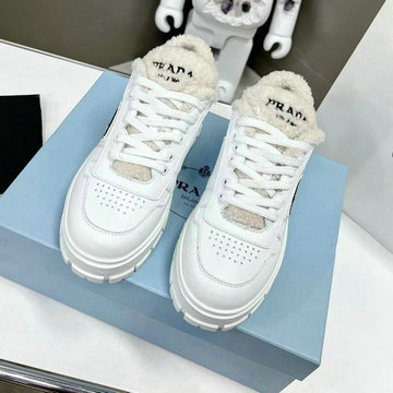 プラダ PRADA 26-PDJ24003 2024年最新入荷 スニーカー レディース 厚底シューズ レースアップシューズ