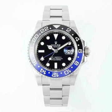 ロレックス ROLEX ZX-RXT24007 2024年最新入荷 GMT-MASTER ウォッチ メンズ 腕時計 黒文字盤 ステンレススティール