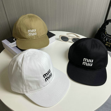 ミュウミュウ MIUMIU AN-MZMM24004 2024年最新入荷 ベースボールキャップ キャンパス 帽子 ユニセックス