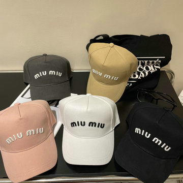 ミュウミュウ MIUMIU AN-MZMM24005 2024年最新入荷 ベースボールキャップ キャンパス 帽子 ユニセックス