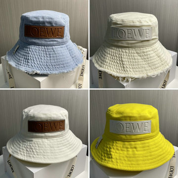 ロエベ LOEWE AN-MZLE24003  2024年最新入荷 バケットハット キャンパス エスバドリーハット 帽子 短めのブリム