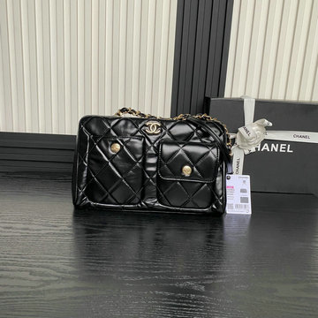 商品名称：シャネル CHANEL GH-CH4933BK  2024年最新入荷 ボウリングバッグ チェーン ショルダーバッグ カーフスキン レディース
