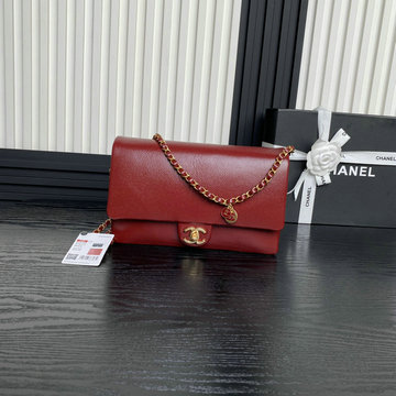 シャネル CHANEL GH-CH5180RD 2024年最新入荷 フラップバッグ チェーン ショルダーバッグ カーフスキン レディース