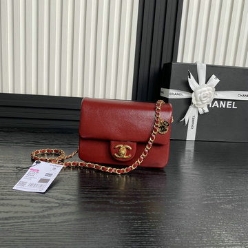 シャネル CHANEL GHCH5218RD 2024年最新入荷 ミニ フラップバッグ チェーン ショルダーバッグ カーフスキン レディース